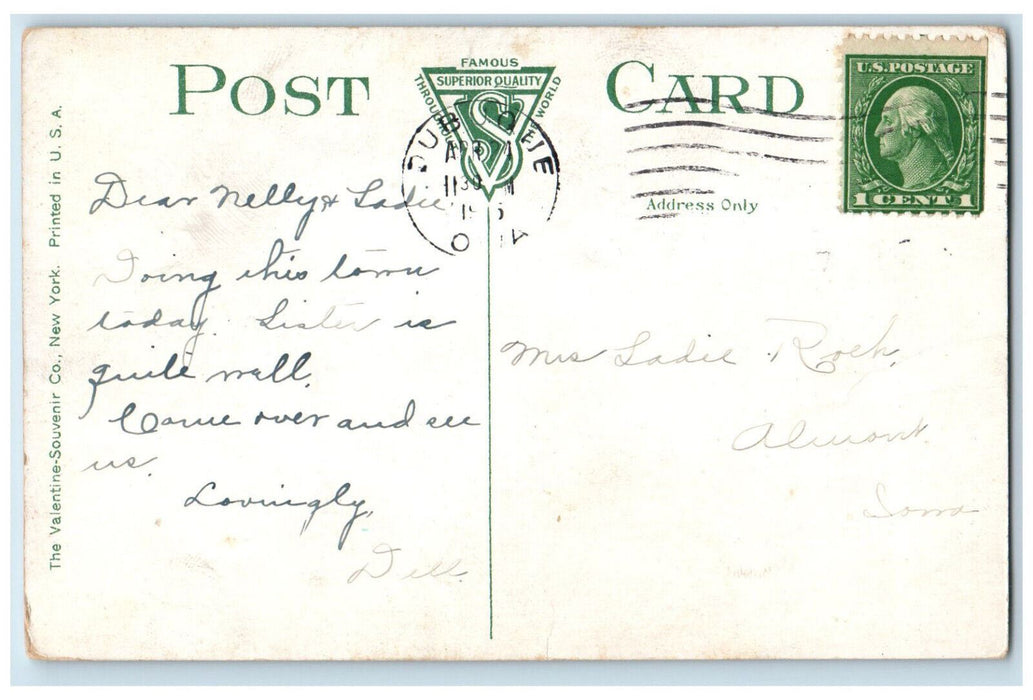 View Of Julien Hotel Building Exterior Scene Dubuque Iowa IA Antique Postcard