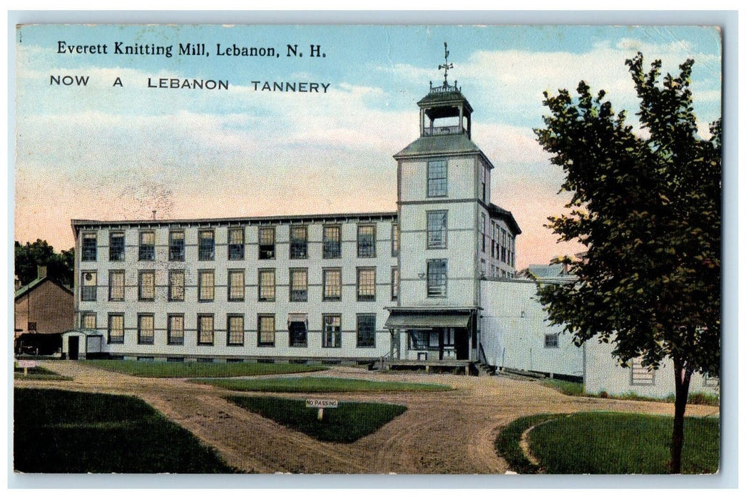 1941 Everett Knitting Mill Exterior Lebanon New Hampshire NH Posted Postcard