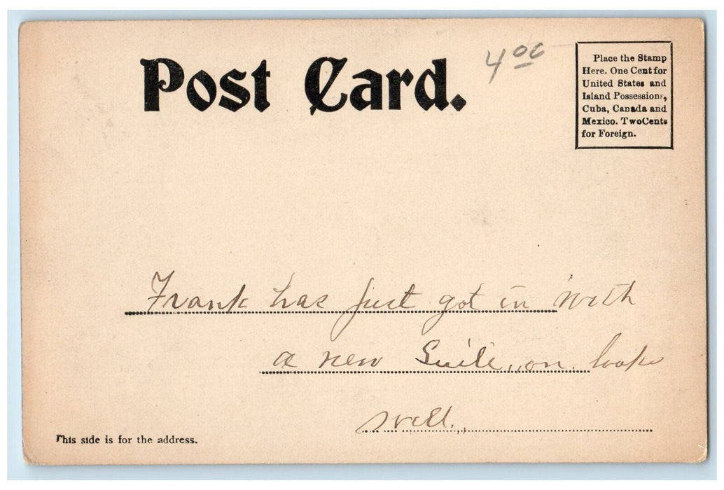 c1905's Railroad Square Scene Nashua New Hampshire NH Unposted Building Postcard