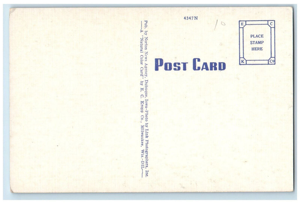 Bird's Eye View Of St. Joseph Mercy Hospital Building Dubuque Iowa IA Postcard