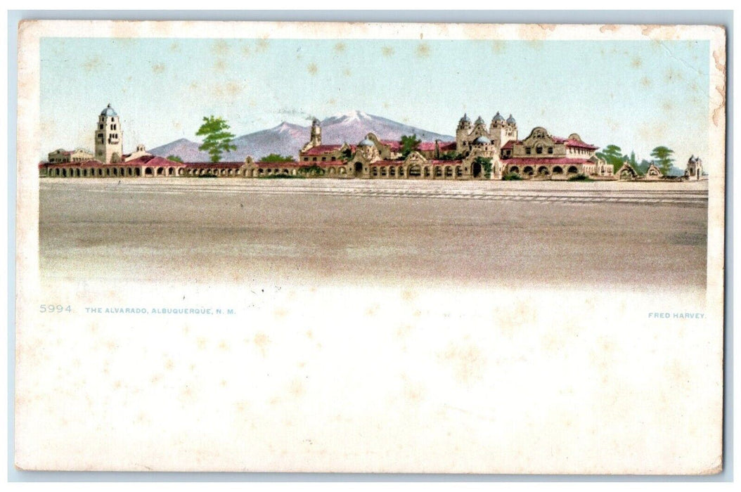 1909 Alvarado Albuquerque Building Mission Type Commander New Mexico NM Postcard