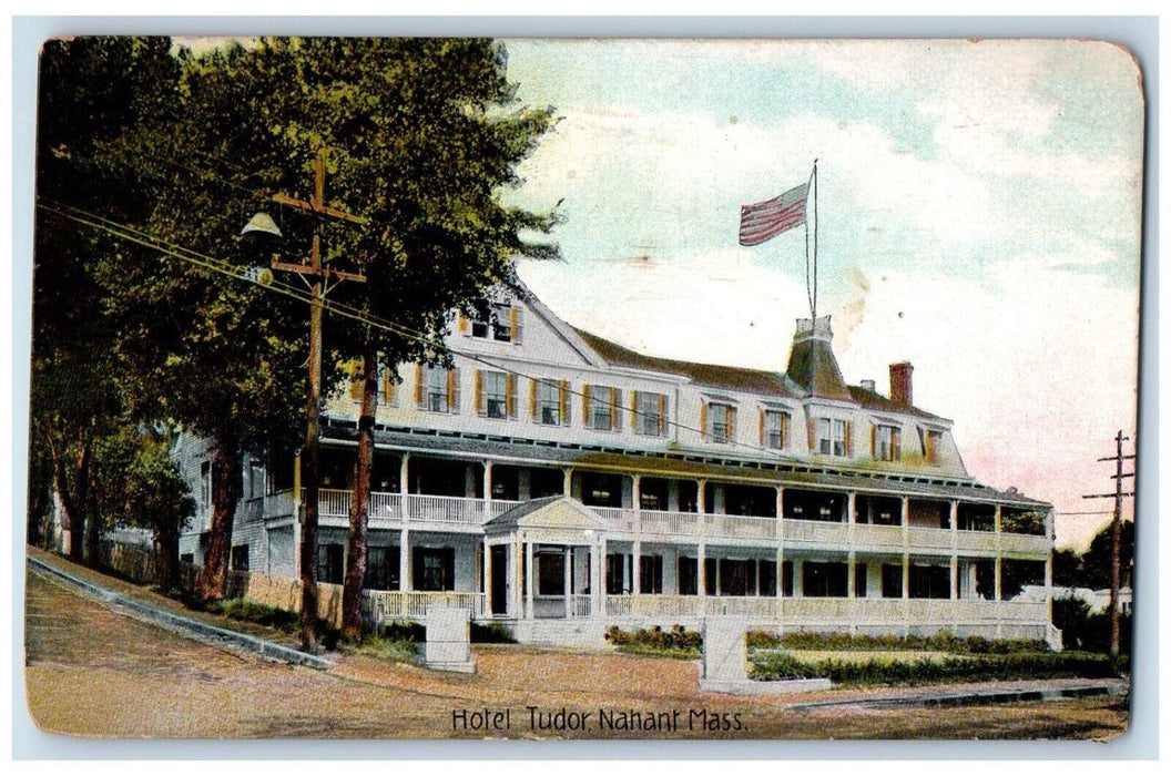 c1910's Hotel Tudor Building Nahant Massachusetts MA Posted Antique Postcard