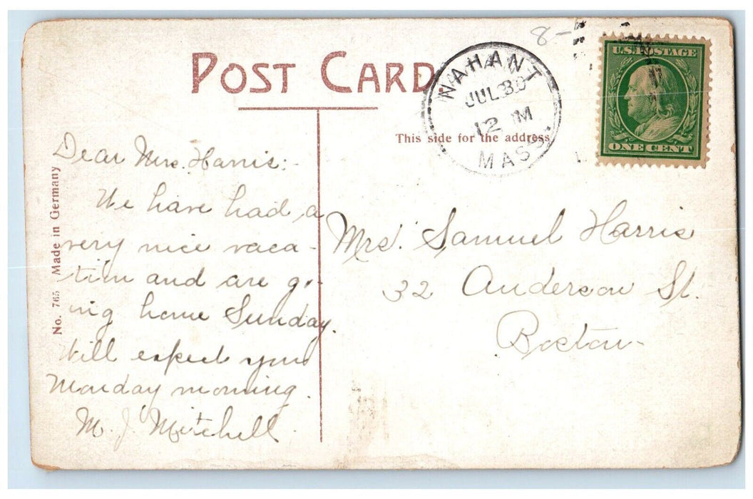 c1910's Hotel Tudor Building Nahant Massachusetts MA Posted Antique Postcard