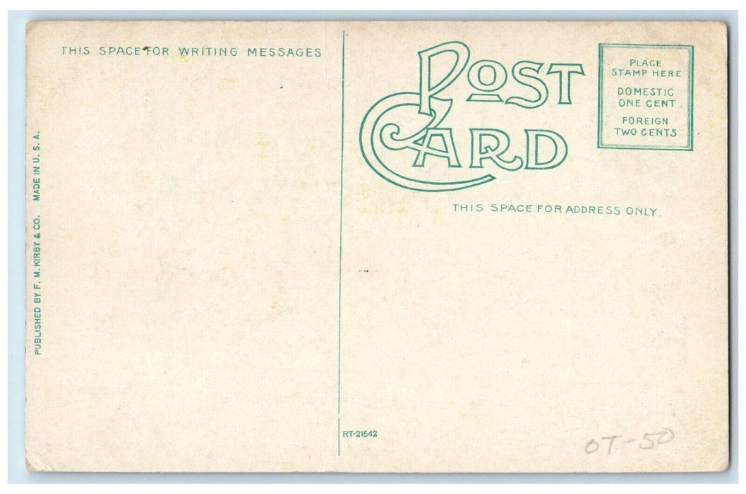 c1910's View Of Oglethorpe Monument Statue Savannah Georgia GA Antique Postcard