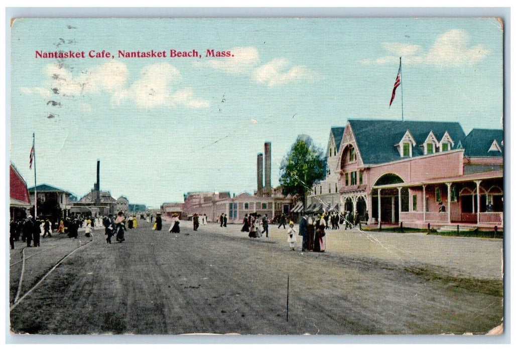 Nantasket Cafe Main Street Nantasket Beach Massachusetts MA Posted Postcard