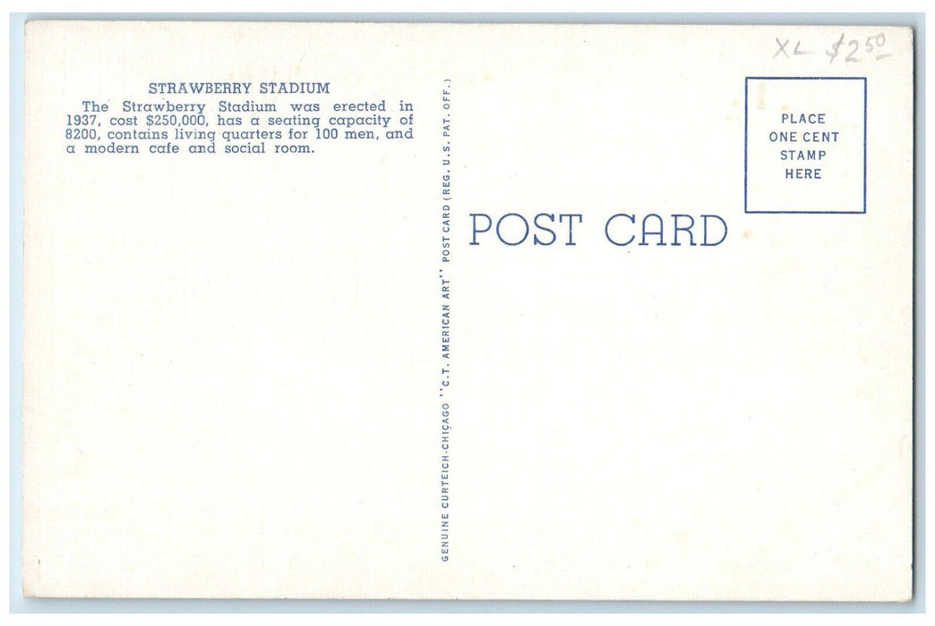 c1930's Strawberry Stadium Southeastern Louisiana College Hammond LA Postcard