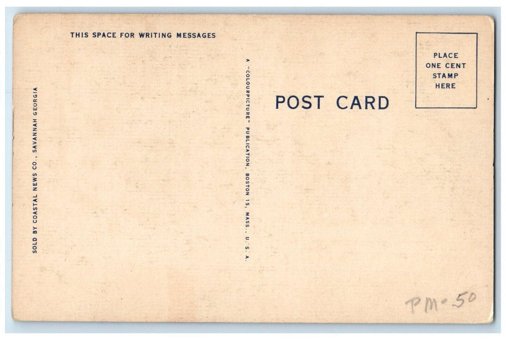 View Of General Green's Headquarter Exterior Scene Savannah Georgia GA Postcard