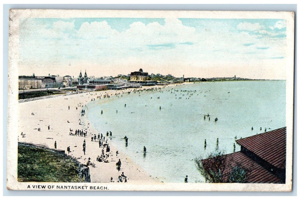 1922 A View Of Nantasket Beach Massachusetts MA Posted Vintage Postcard