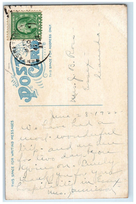 1922 A View Of Nantasket Beach Massachusetts MA Posted Vintage Postcard