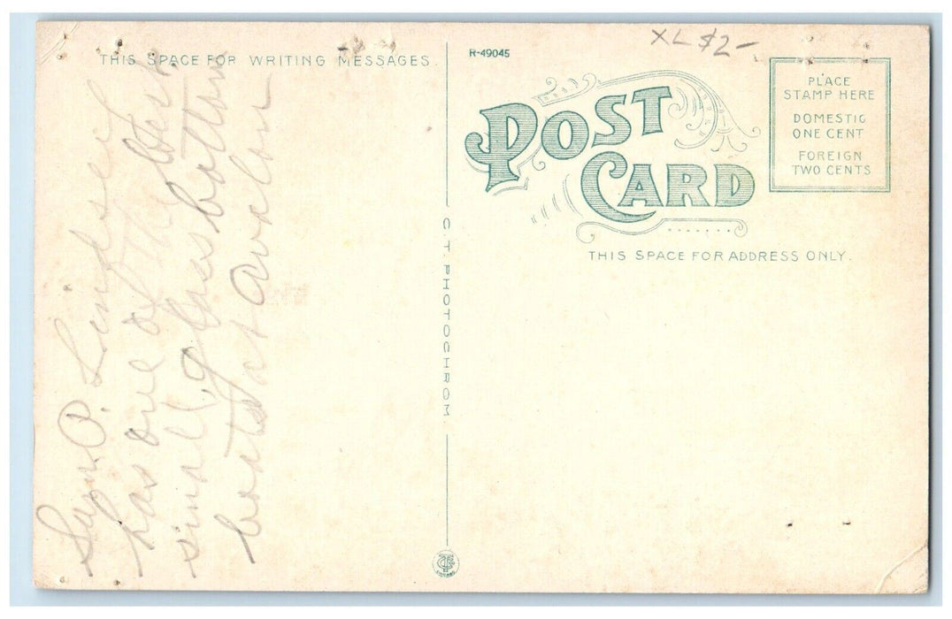 c1930's Glass Bottom Row Boats And Diver Sugar Loaf Catalina Island CA Postcard