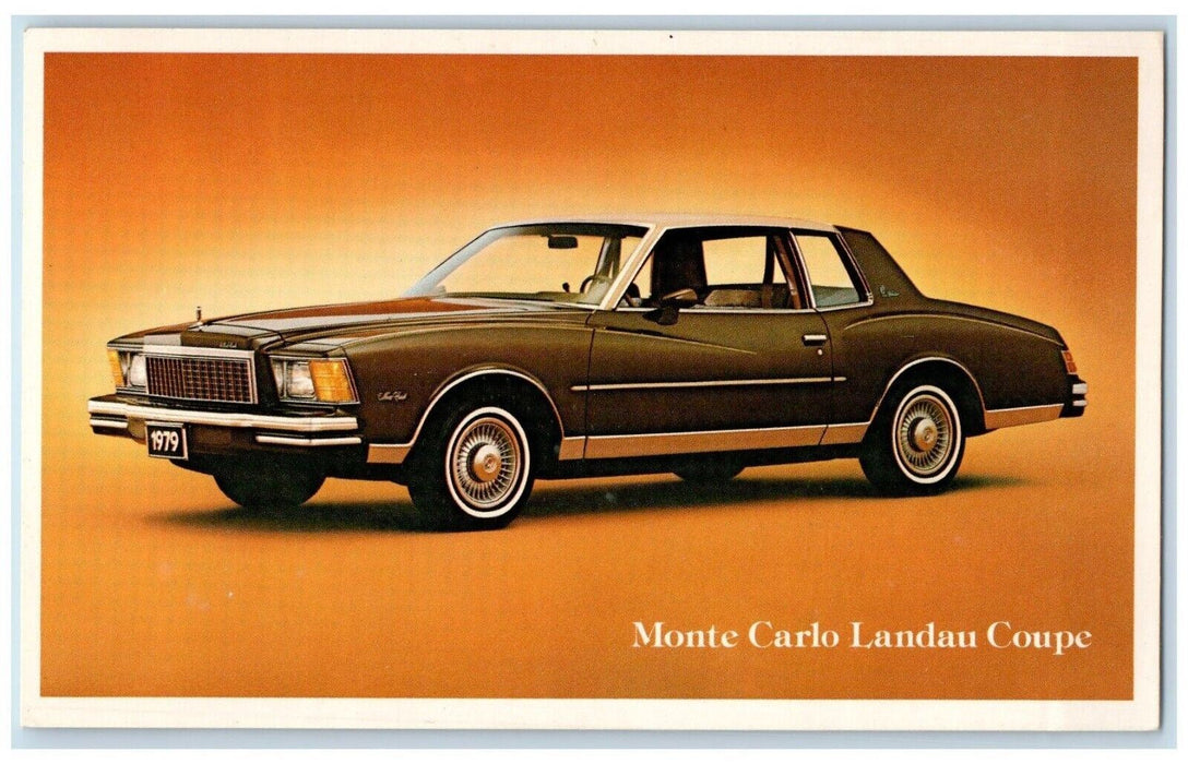 c1978 Monte Carlo Landau Coupe Chevrolet Chevy Advertising Wooster Ohio Postcard