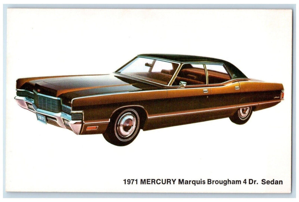 1971 Mercury Marquis Brougham 4 Dr. Sedan Norman Motors Tifton Georgia Postcard