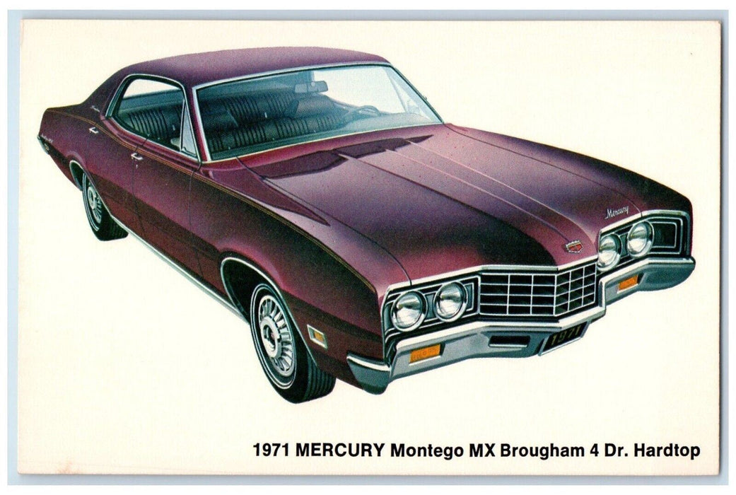 c1960 1971 Mercury Montego MX Brougham 4 Door Hardtop Tifton Georgia GA Postcard