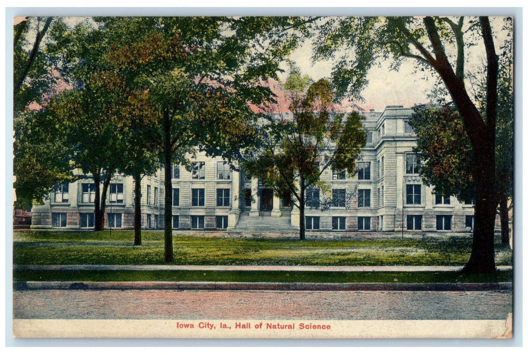 Hall Of Natural Science Building Panoramic View Iowa City IA Antique Postcard
