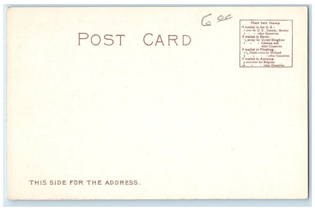 c1905 Red Star Line Antwerpen New York Steamer Cruise Ferry Ship Dock Postcard