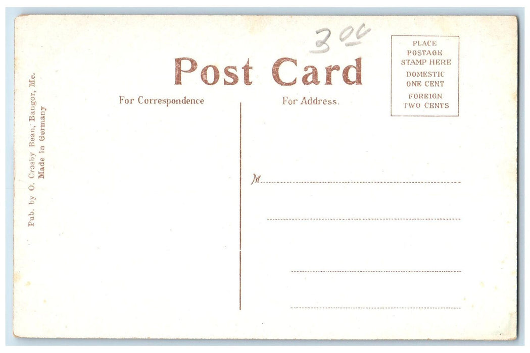 c1950's Railroad Ridges Truss Bridge Lake River Grove Oldtown Maine ME Postcard