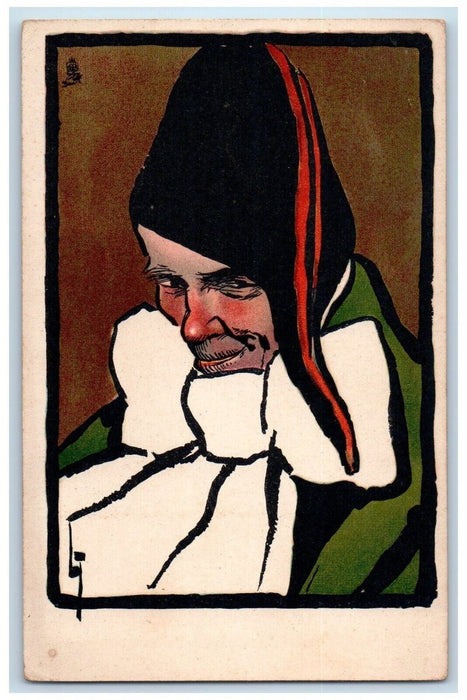 c1910 Humorous Series Dutch Caricature Man Holland Tuck's Antique Postcard