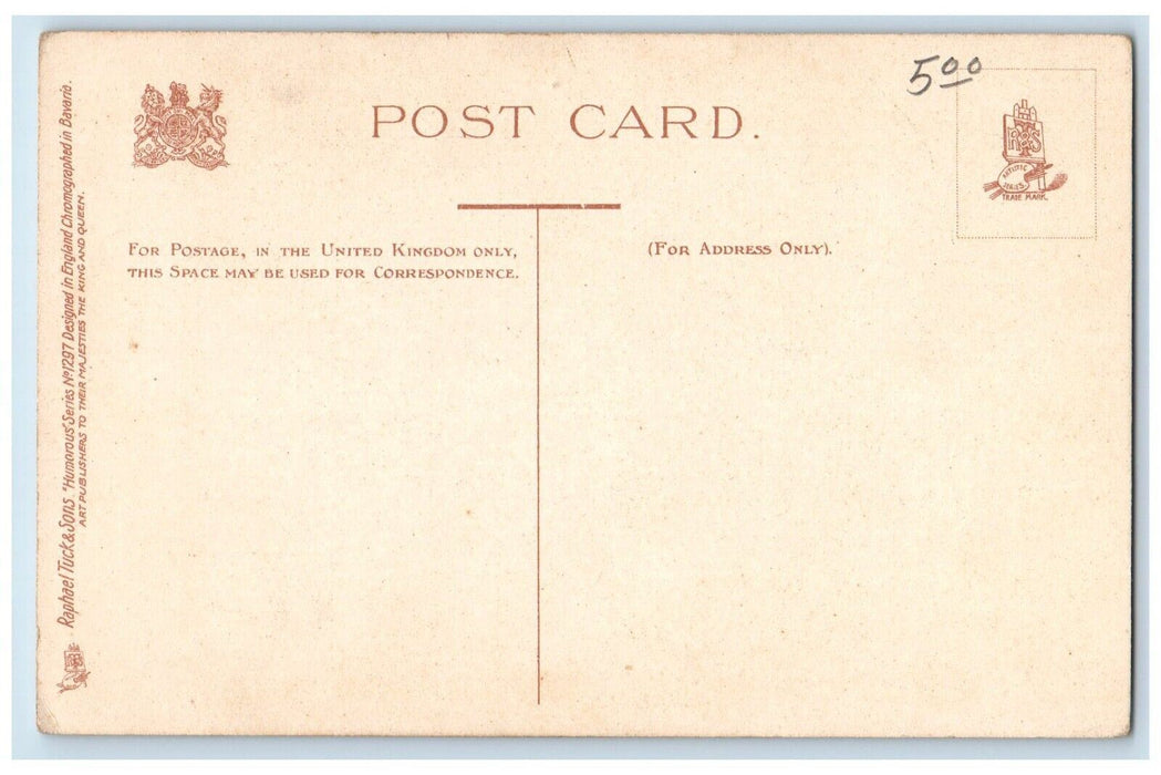 c1910 Humorous Series Dutch Caricature Man Holland Tuck's Antique Postcard