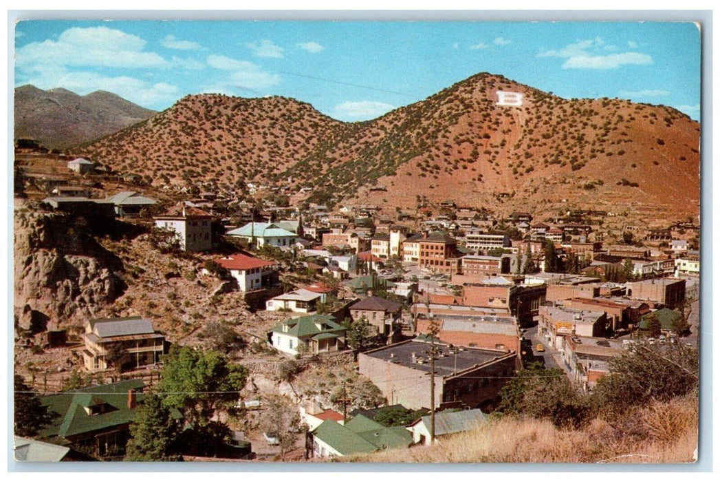 1959 Bisbee Oldest Copper Mining Towns Southwest Hillsides Arizona AZ Postcard
