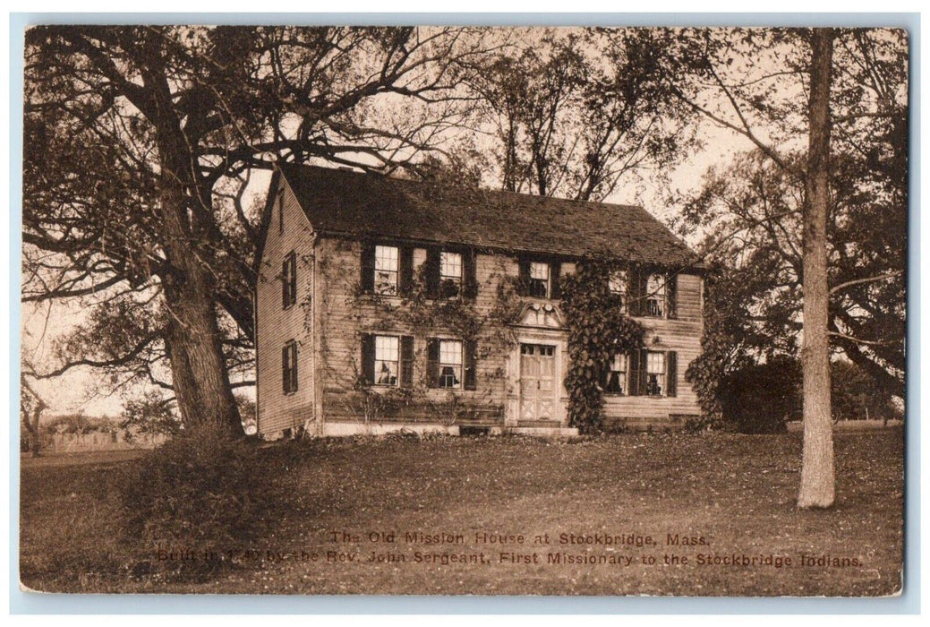 The Old Mission House Stockbridge Massachusetts MA Unposted Vintage Postcard