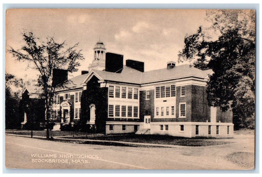 c1930's Williams High School Stockbridge Massachusetts MA Vintage Postcard