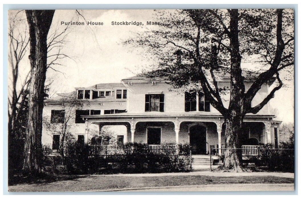 View Of Purinton House Stockbridge Massachusetts MA Unposted Vintage Postcard