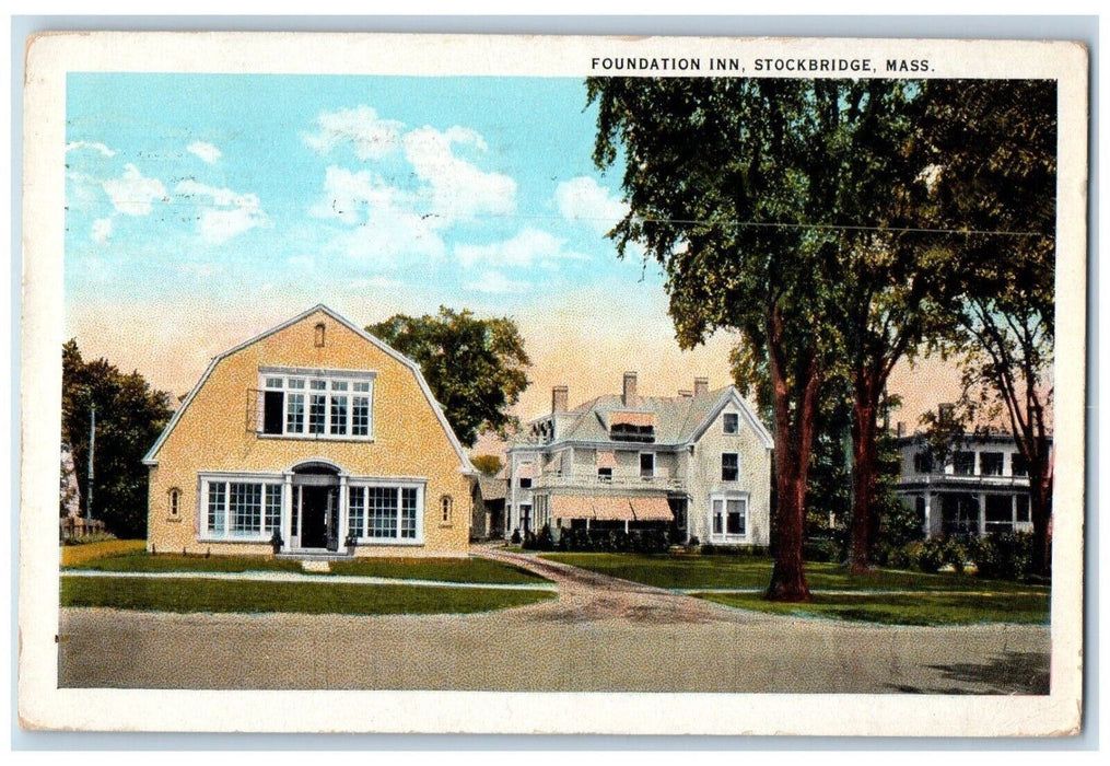1928 Foundation Inn Hotel Stockbridge Massachusetts MA Posted Vintage Postcard