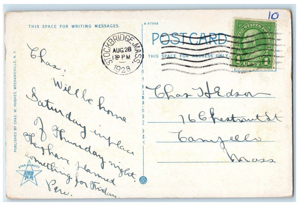 1928 Foundation Inn Hotel Stockbridge Massachusetts MA Posted Vintage Postcard