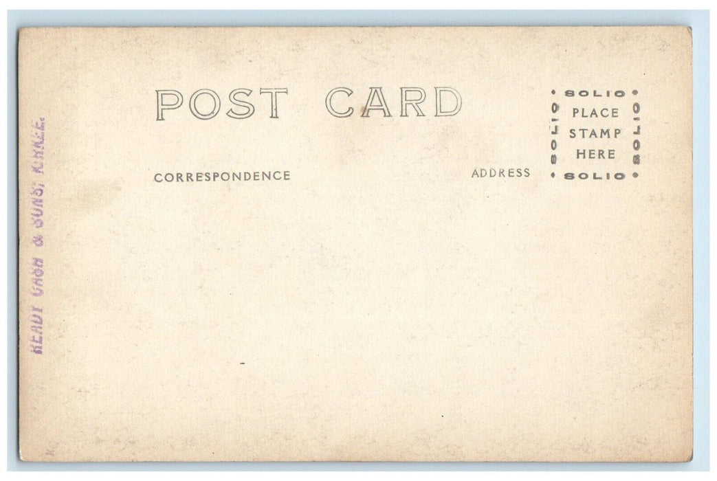 c1920's The Abu Bazaar Street View Cow Mount Abu India  RPPC Photo Postcard
