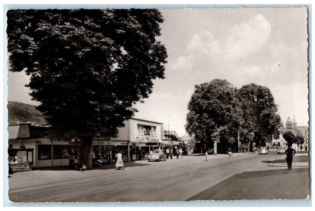 c1950's Shopping Store VW Beetle Mosbach Baden Germany RPPC Photo Postcard