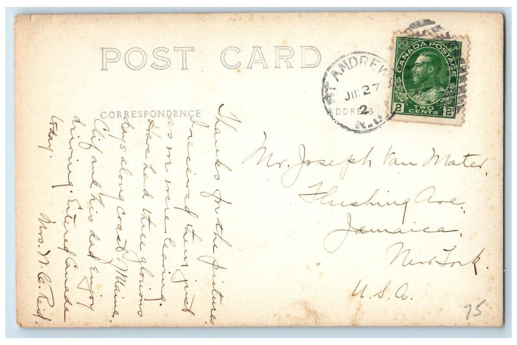 c1905 The Algonquin Hotel Haddock St. Andrews Canada RPPC Photo Postcard