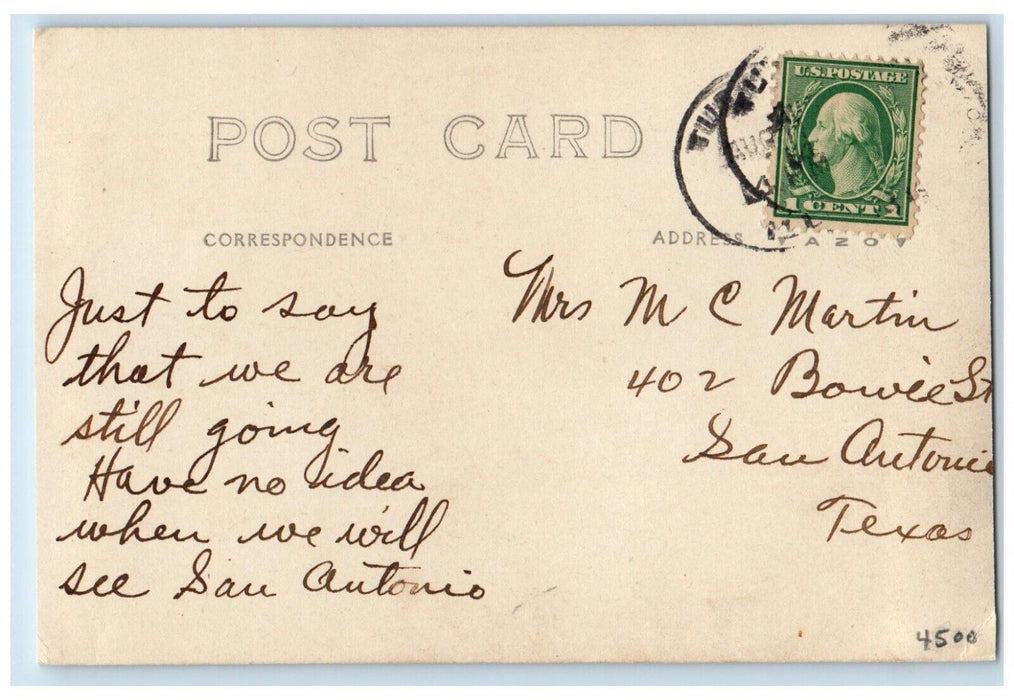 c1918 Man Truck Cleburn Red River Texas TX RPPC Photo Posted Postcard