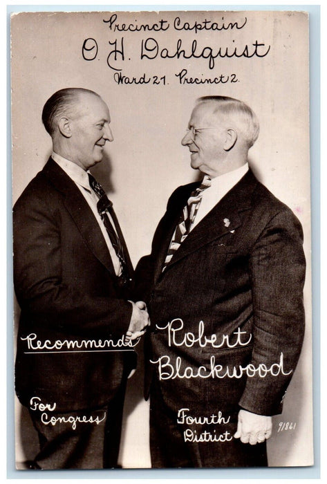 1944 Robert Blackwood Republican Political Milwaukee WI RPPC Photo Postcard