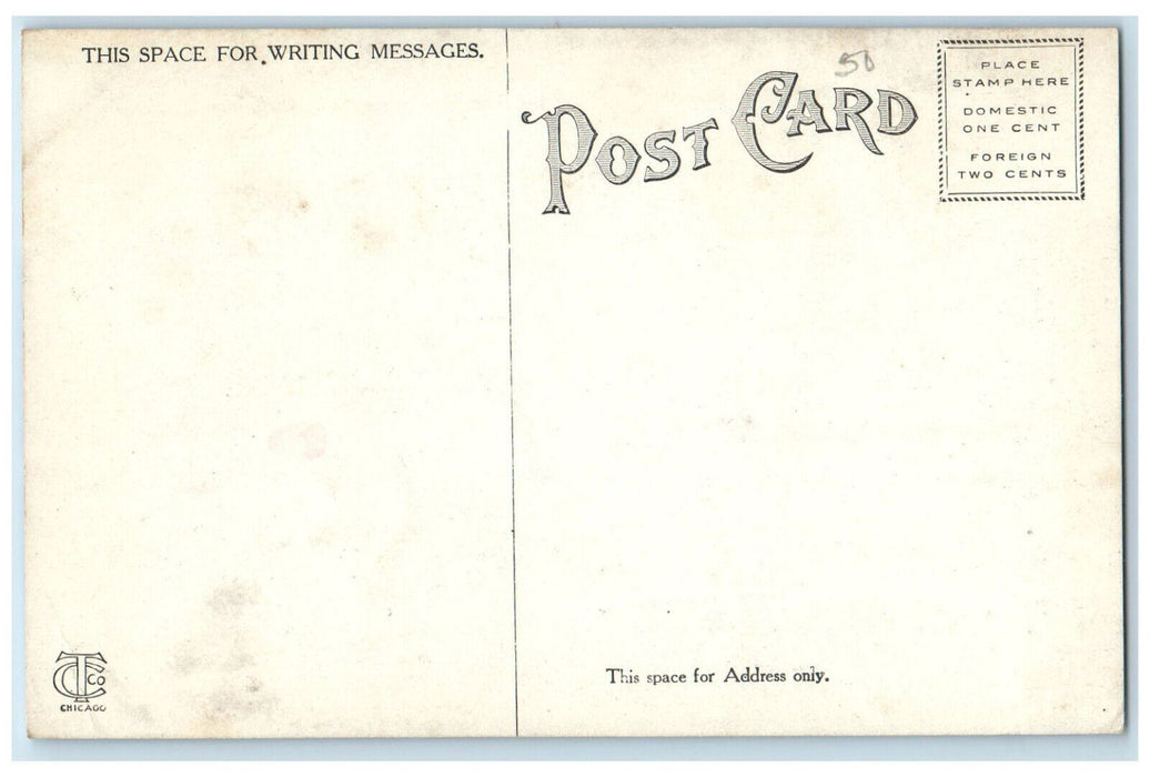 Country Club House Panoramic View Iowa City, Iowa IA Antique Unposted Postcard