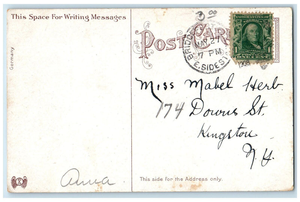 1908 Barnum Institute Science History School Building Bridgeport CT Postcard