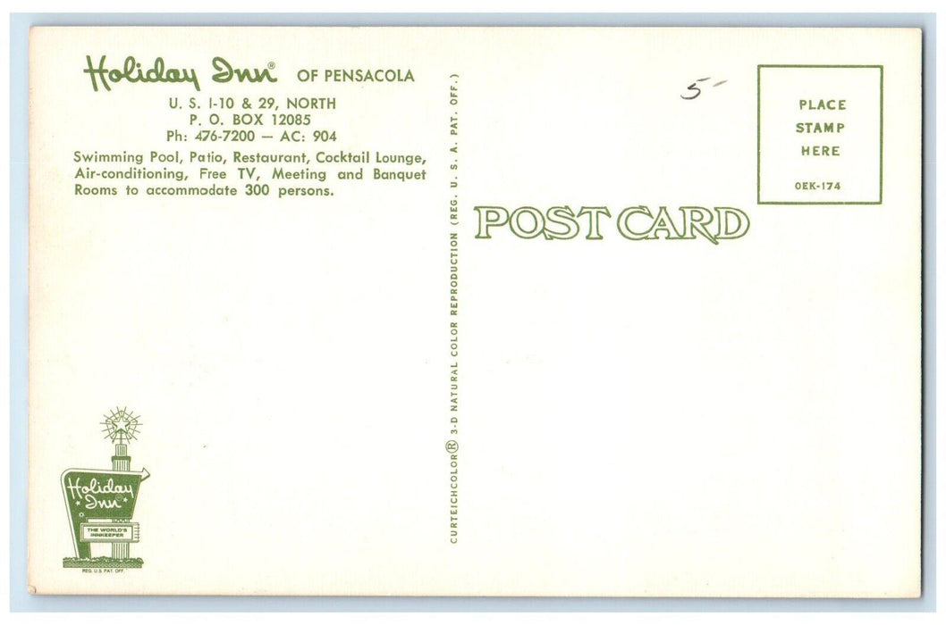 Holiday Inn Hotel Restaurant Swimming Pool Pensacola FL Multiview Postcard