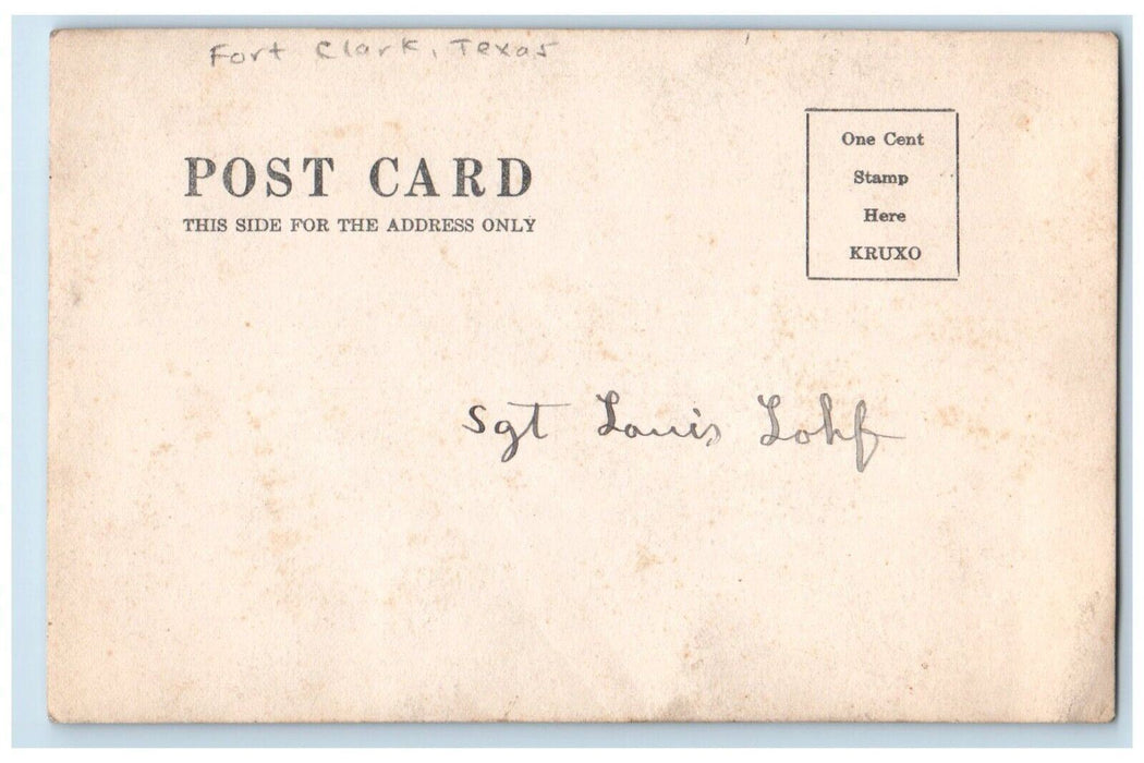 c1905 Hunting Deer Buck Mexican Rifle Fort Clark Texas TX RPPC Photo Postcard