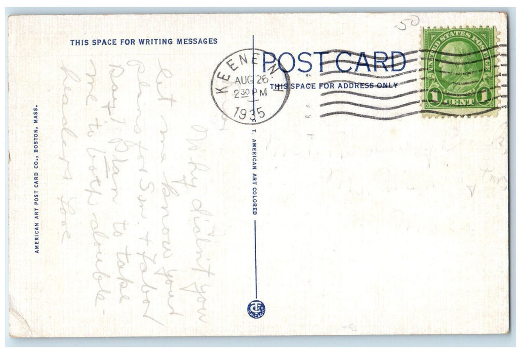 1935 Mount Monadnock and Dublin Lake Dublin New Hampshire NH Postcard