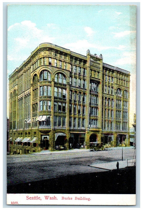 c1910 Burke Building Seattle Washington WA Vintage Antique Unposted Postcard