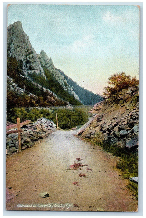 1935 Mountain View Entrance to Dixville Notch New Hampshire NH Postcard