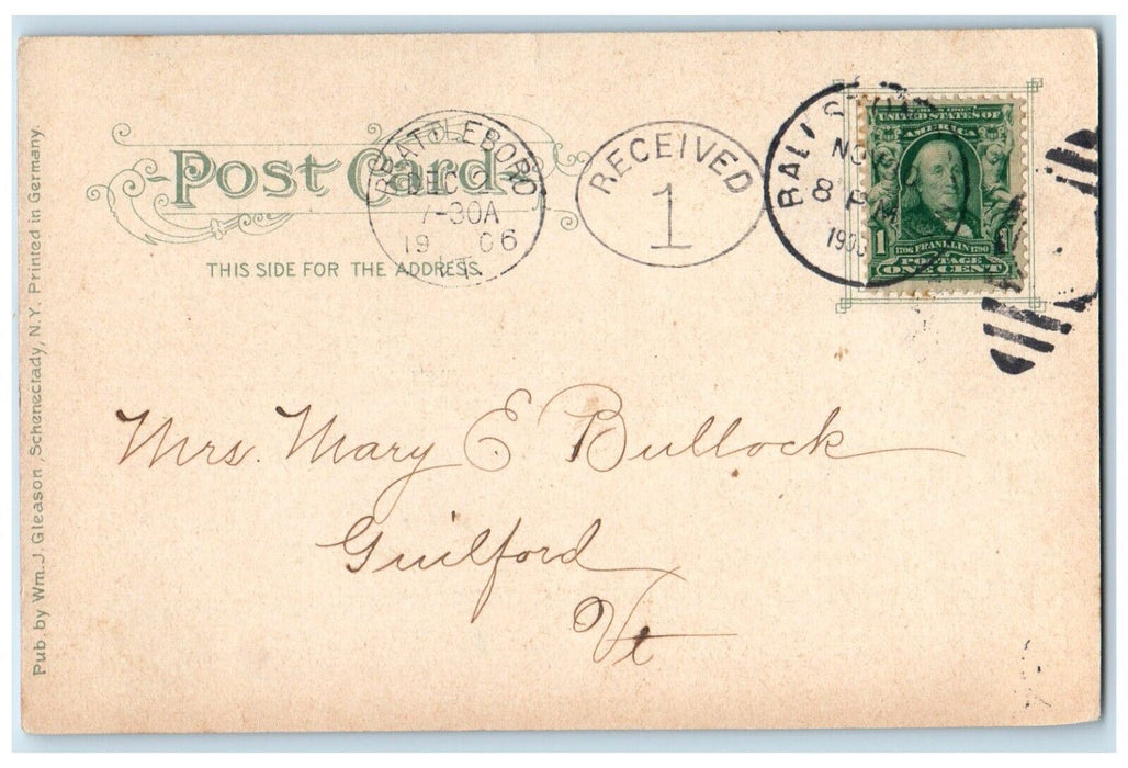 1906 Dock Street Ship Bridge Exterior Building Schenectady New York NY Postcard