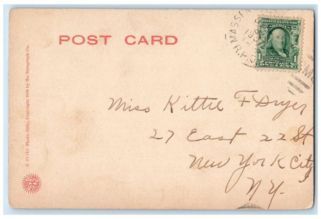 1906 Public Square Horse Carriage Exterior Building Watertown New York Postcard
