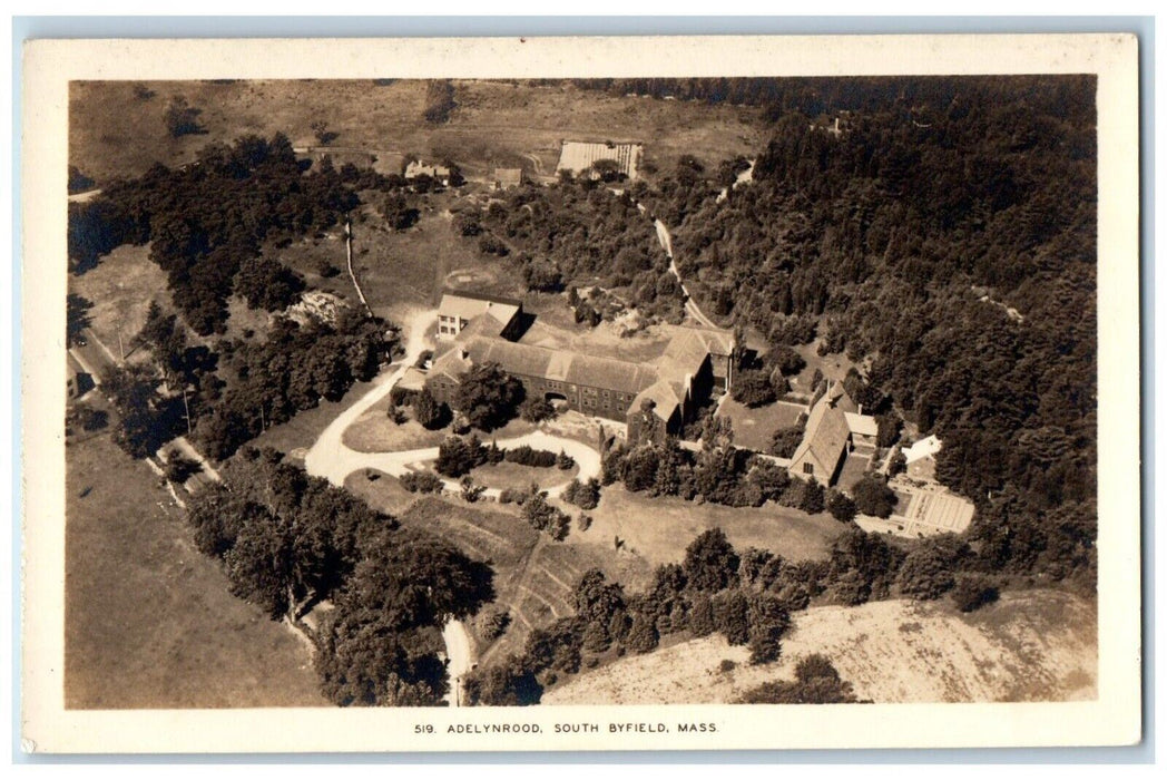 Aeiral View Adelynrood South Byfield Massachusetts MA RPPC Photo Postcard