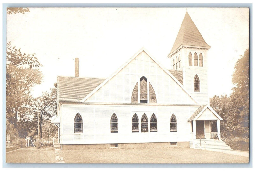 c1905 Methodist Church Bradford Massachusetts MA Antique RPPC Photo Postcard