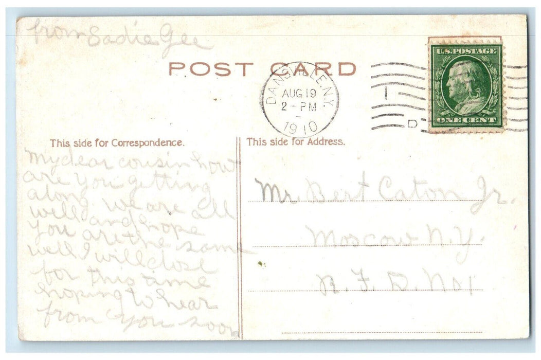 1910 Picturesque America Thousand Islands Canoe Fishing Boat New York Postcard