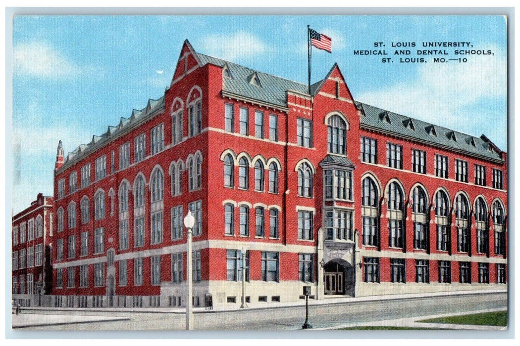 c1940 St Louis University Medical Dental Schools St Louis Missouri MO Postcard