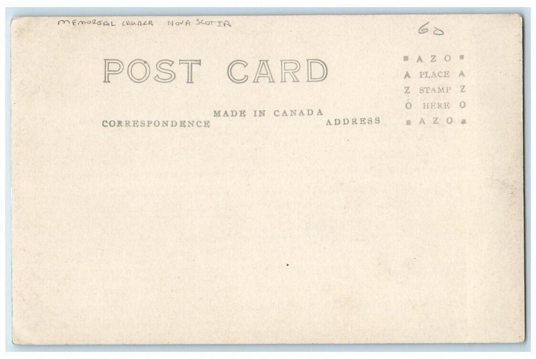 c1926 Evangelines Statue Memorial Church Nova Scotia Canada RPPC Photo Postcard