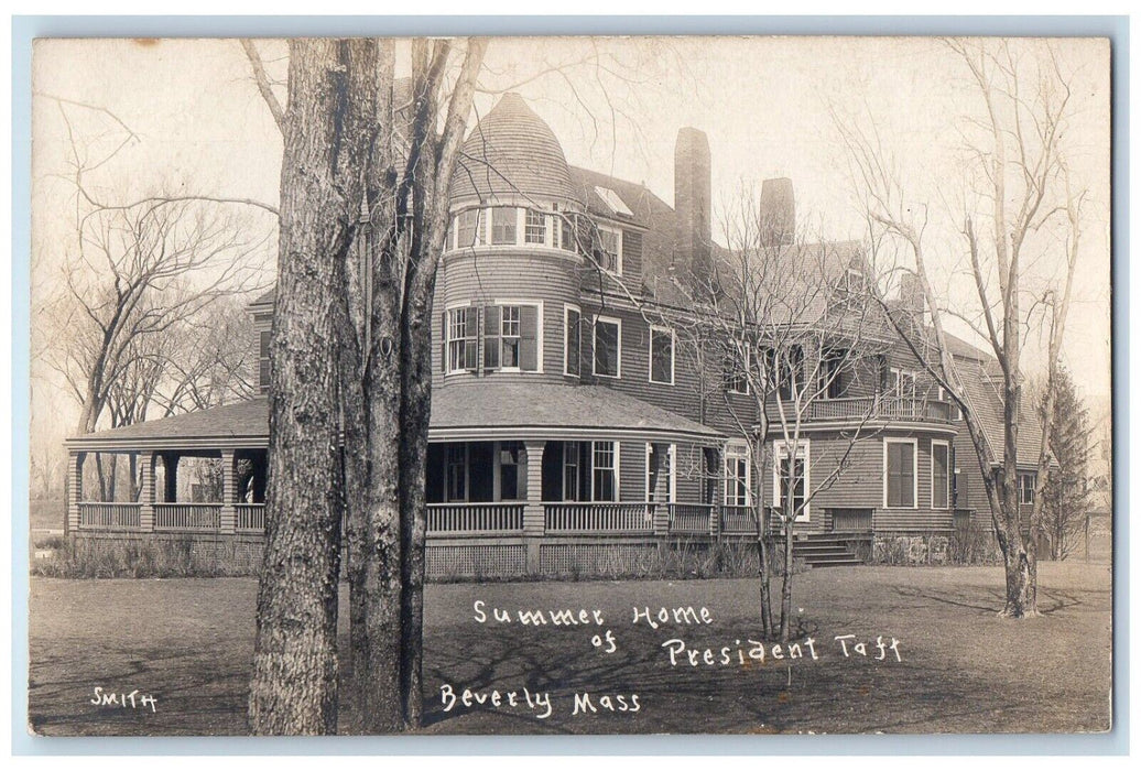 1909 Summer Home Of President Taft Beverly Massachusetts MA RPPC Photo Postcard