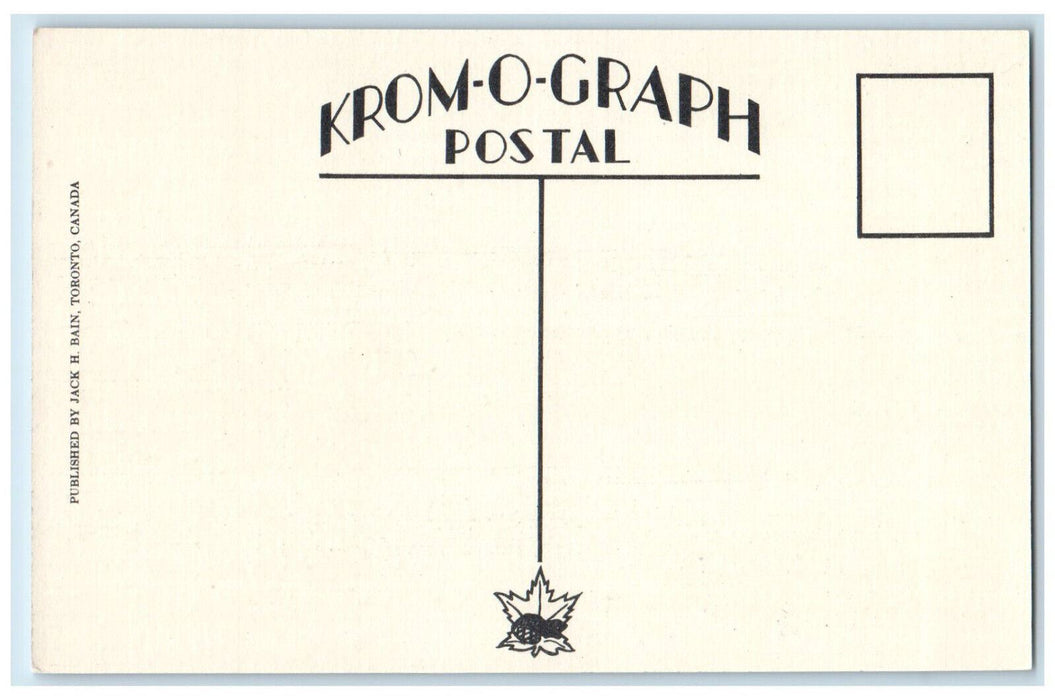 c1940's Royal Military College Kingston Ontario Canada Krom-O-Graph Postcard