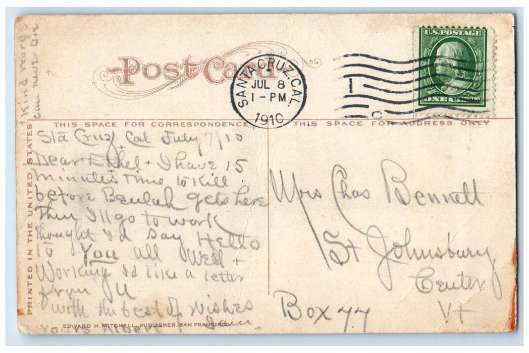 1910 Tolman Hall Known as Long Hall, Mills College, California CA Postcard